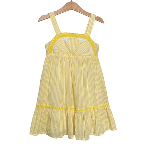 Tahari Lemon Slice Girls Dress Soft Cotton Tiered Flowy Size 4T - Picture 1 of 14